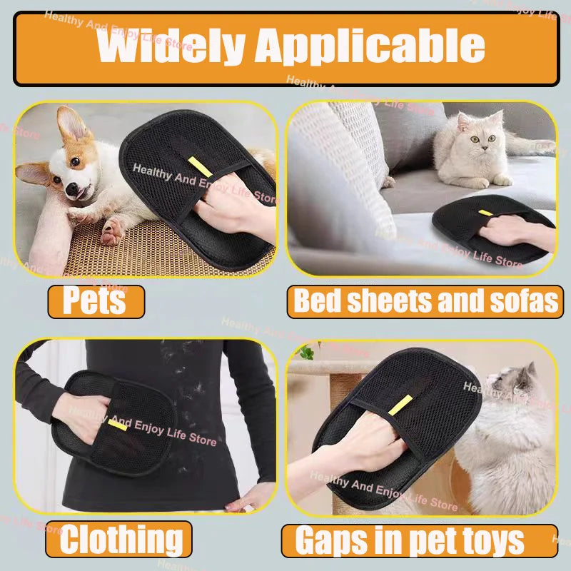 Pet Hair Cleaning and Collection Gloves Pet Double-Sided Multi-Functional Beauty Glove Tool Reduce the Pressure of Pet Ownership